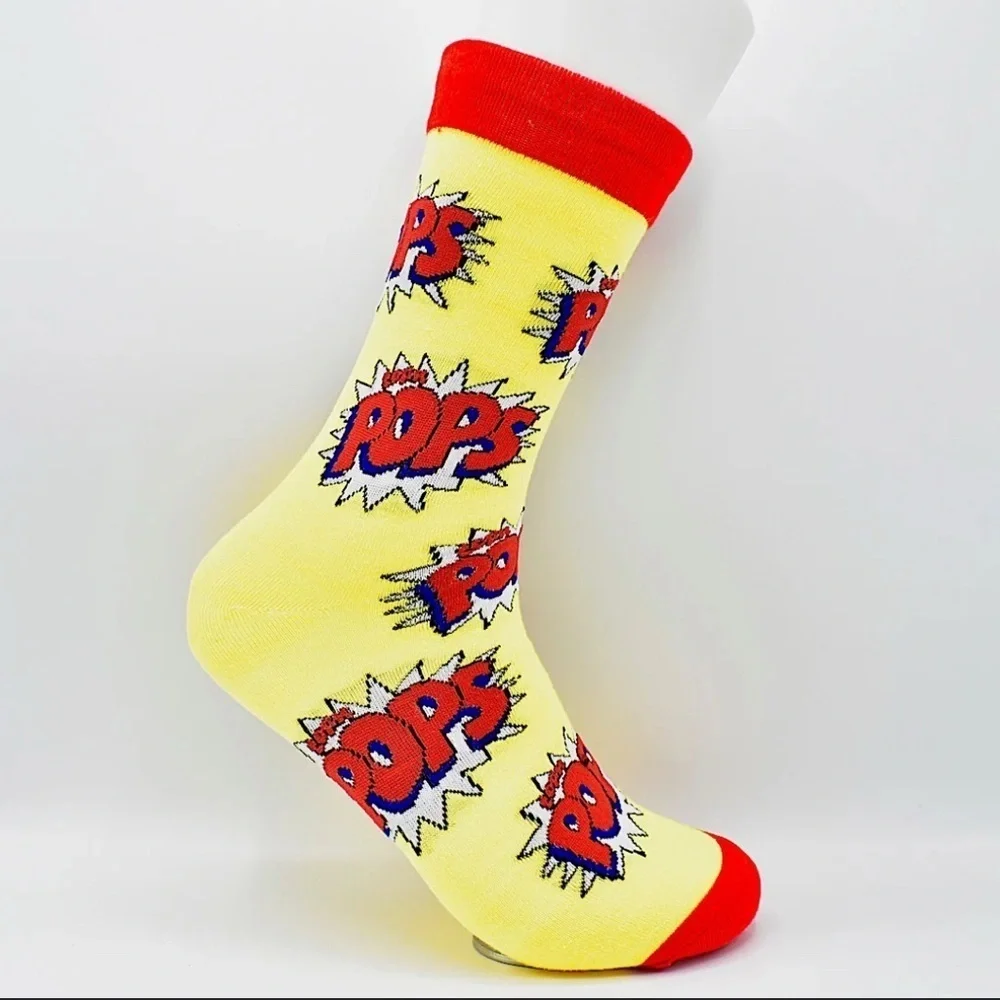 Pop Art Yellow and Red Socks